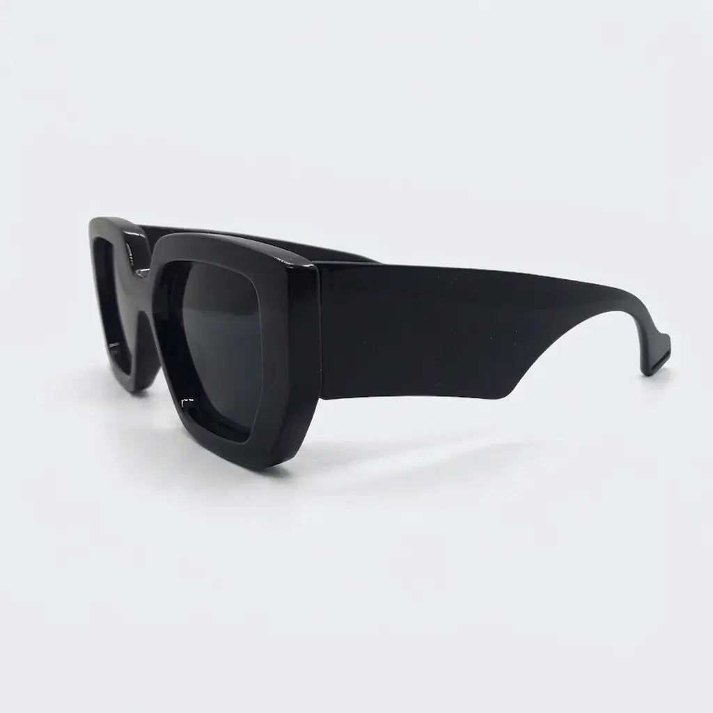 Black sunglasses on a white background