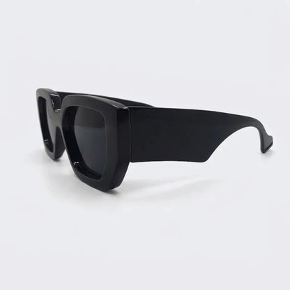 Black sunglasses on a white background