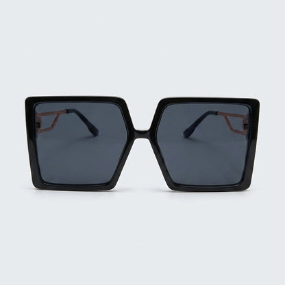 Black sunglasses on a white background